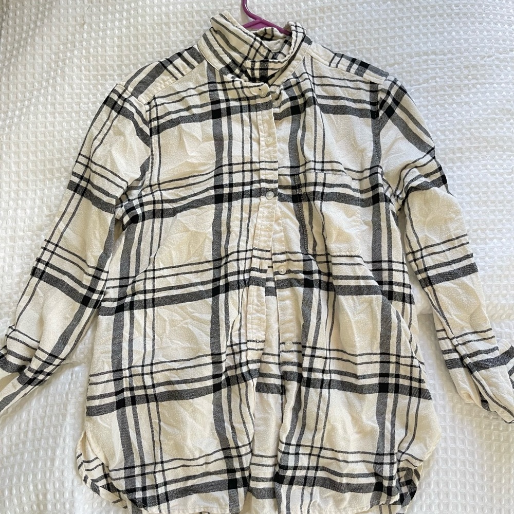 Plaid Button-Up Shirt